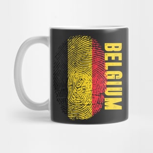 Belgium Flag Fingerprint My Story DNA Belgian Mug